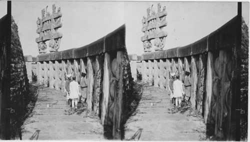 Great Stone Fence, Sanchi Tope - Bhilsa Valley. India