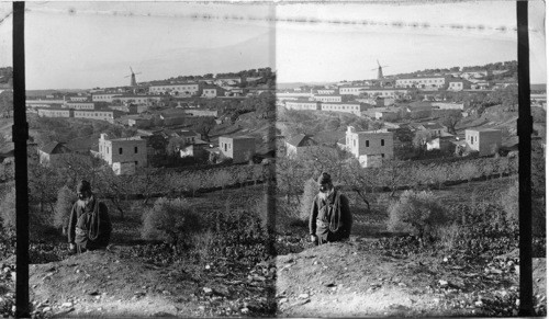 Valley of the Hinnom showing the Jewish Coloney Palestine near Jerusalem