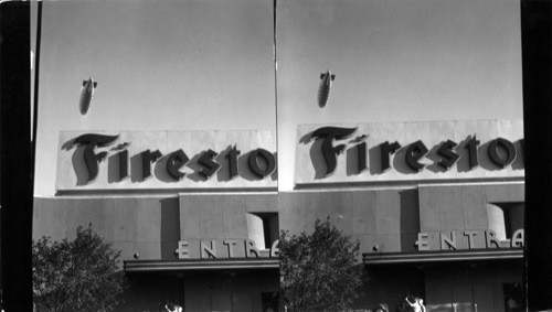 Macon passing over the Firestone bldg., A Century of Progress, Chicago, Ill