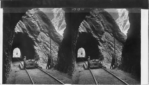 Mountain Tunnel, (Cuesta Blanca?) on the Oroya Line. Peru