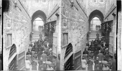 Via Dolorosa - Jerusalem - Pilgrims at Station. Palestine