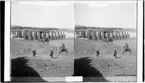 The Temple of Sethos I- view S. W. to its dismantled front- Abydos, Egypt