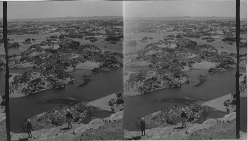 Second Cataract of the Nile N. E. from rocks of Abusir. Egypt