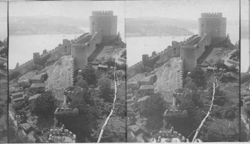 Rumili Castle above Bosphorus, built 1452 during Moslem advance on Constantinople. Turkey