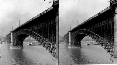 Ten Million Dollar Bridge (west) over Mississippi at St. Louis, Missouri