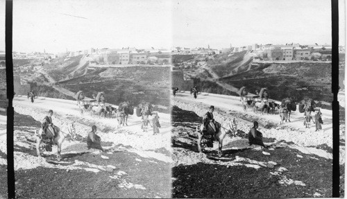 Jerusalem from S.W. from road to Jaffa. Palestine