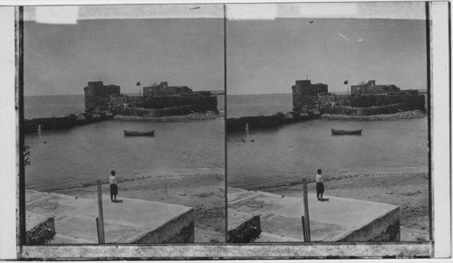 Ancient Citadel in the Sea at Sidon, Phoenicia, Palestine