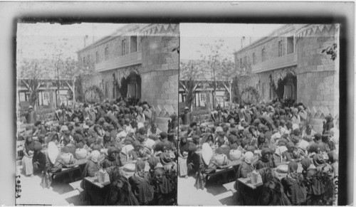 Russian Peasant Pilgrims at the Russian Hospice - Holy Week - Jerusalem. Palestine