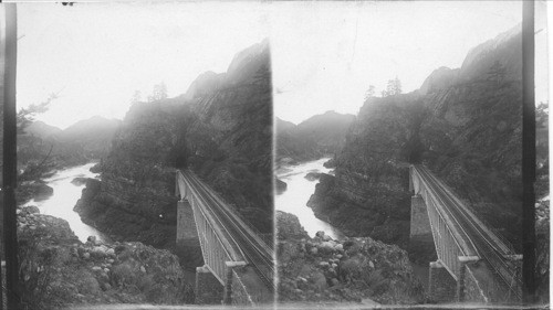 Cisco Cantilever Bridge From Below Cisco, Canada. Fraser River Canyon