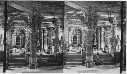 Interior of Jain Temple, Mt. Aboo, India