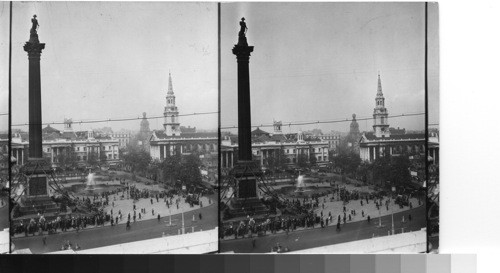 Trafalgar Square - Trafalgar Day 1931 - London, England