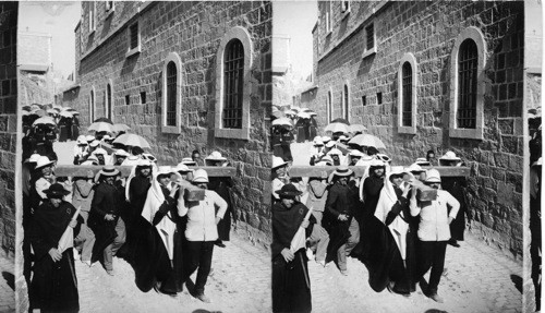 Scene in Palestine. Procession of the cross