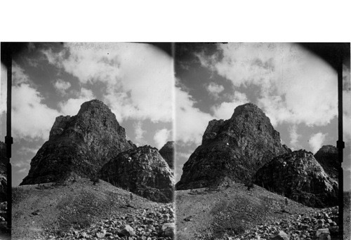 Looking Up Tower of Babel, B.C. [Alberta?] Canada. Rocky Mts. Park