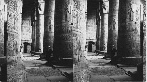 Pillars of Hathor Temple, Denderah, Egypt