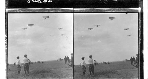 Birdmen of U.S. Army Service over Kelley Field, San Antonio, Texas