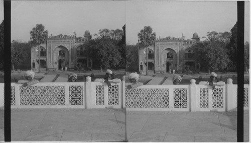 East Gate of Tomb of Itimadu - Daulah - Agra - India