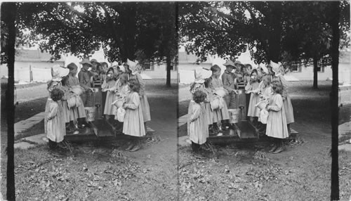 Children Drinking, St. Vincent's Home. Spring Valley, N.Y