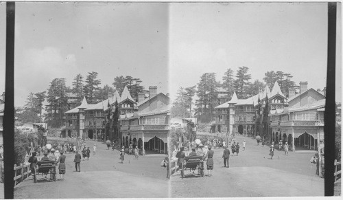 Scene at P. O. just after a great fire. Simla - India