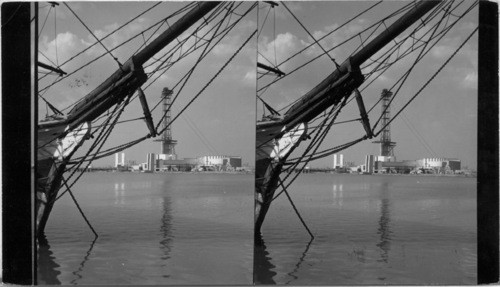 From under the prow of Byrd's Antarctic Ship across the Lagoon to the Sky Ride