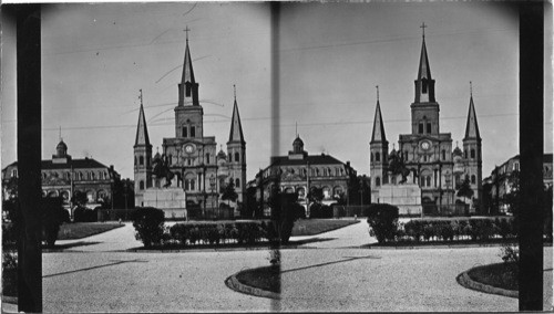 Jackson Square - French Cathedral. New Orleans, La