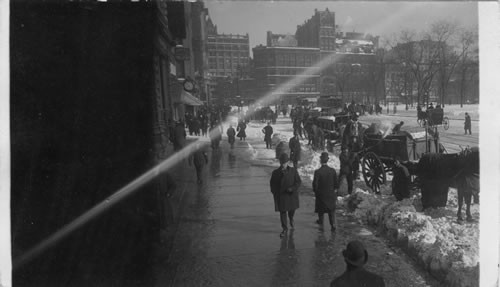 Removing Snow from 14th Street and Broadway. N.Y. City