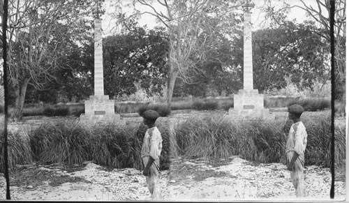 Where the first Englishmen landed 300 years ago - Monument erected in 1905. Barbados