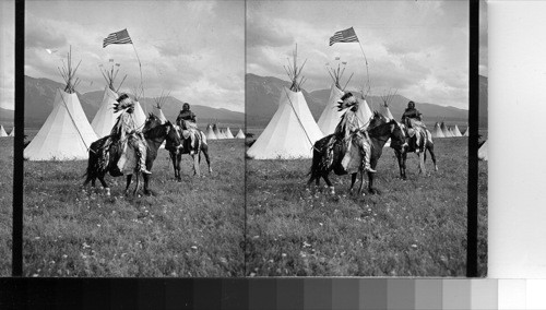 Duncan McDonald & wife. His father was first Hudson Bay fur trader in Montana - 1907