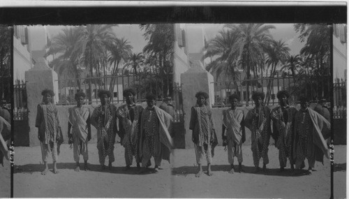 A group of Bisharins at Assuan, Egypt