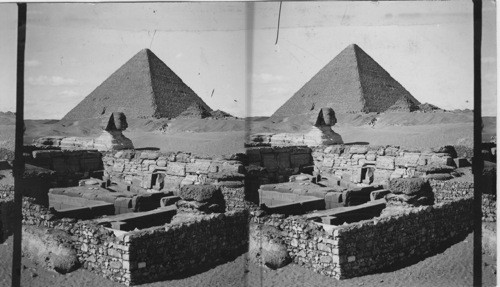 Pyramid and sphinx. Egypt. Gizeh