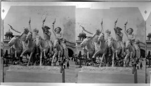 World's Fair, Remington's Jolly "Cowboys off the Trail" on the Festive Pike. St. Louis