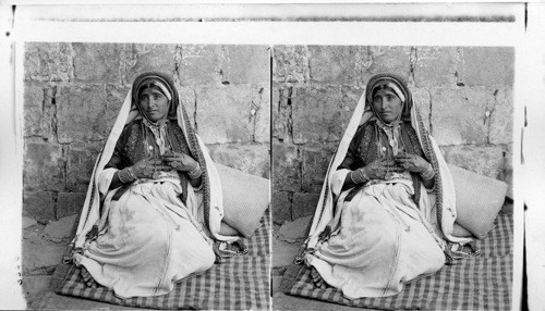 A woman of Ramah and her ornaments, Palestine