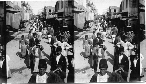 The Throng of Oriental Life on a Principal Street Beyrout