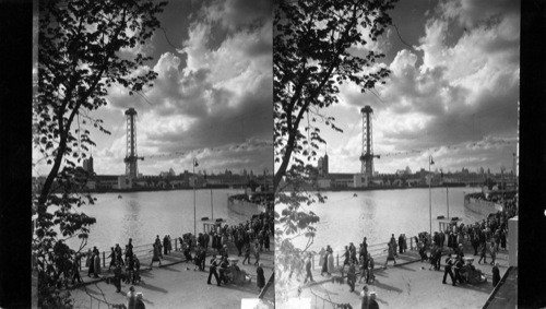 Sky Ride--Skyline Beyond Lagoon, Chicago Exposition