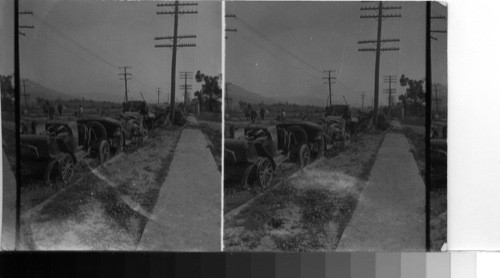 Automobile taken from the rubbish at Santa Paula