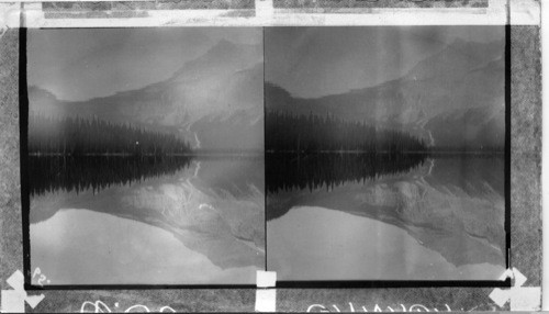 Part of Emerald Mountain Reflected in Emerald Lake, Near Field, B.C