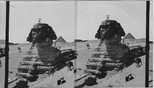 The Sphinx and Pyramid. Egypt