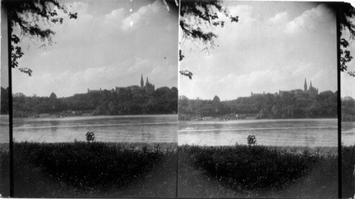 Looking north across the Potomac to Georgetown University. Wash., D.C