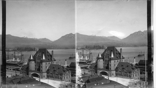 Western Terminus of Canadian Pacific Transcontinental R.R. and Burrand Inlet, Vancouver, B.C. Can