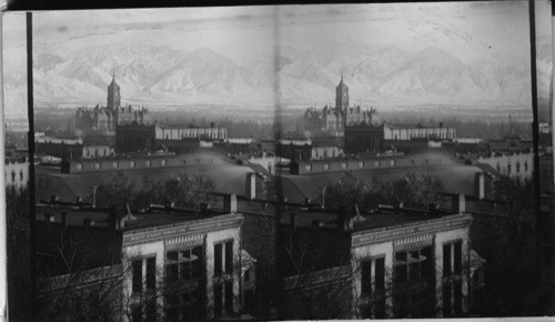 Bird's eye view of Salt Lake City, Utah