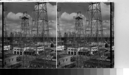 Oil derricks at Kilgore, Tex. Center of largest oil field in world. - Opened 1931