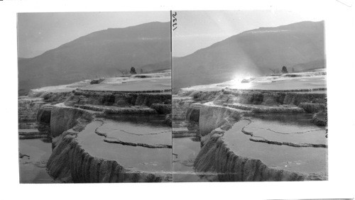 The Hot Water Basins of Upper Jupiter Terrace. Mammoth Hot Springs