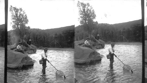 Fishing with dip net. Gunnison River. Colorado