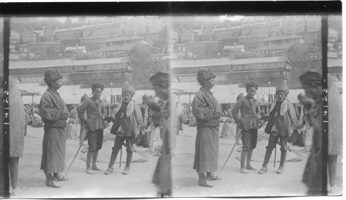 Tibetans and Bhutians in the market at Darjeeling, India