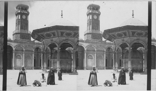 Worship in the Great Court Mohammed Ali Mosque, Cairo, Egypt