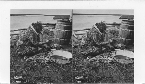 An Old Fish Splitter. [By Martin, 1953. PW 2/9/1984]