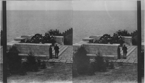 Unveiling and Dedication of Rush-Bagot Treaty Memorial, Old ft. Niagara, during Four-Nation Celebration at Niagara, Sept., 1934. Acting Sec. of State Wm. Phillips speaking