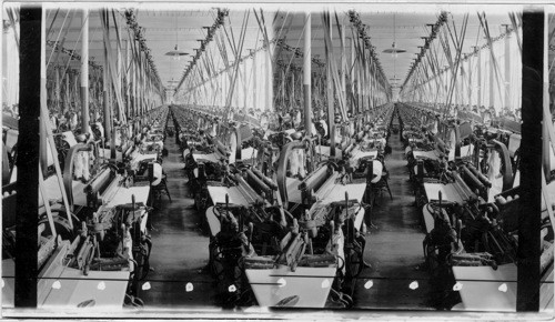 Interior of the Great Weaving Room, Fall River, Mass