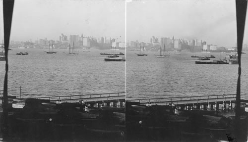 Looking toward Battery Point from Ferry Boat. N.Y