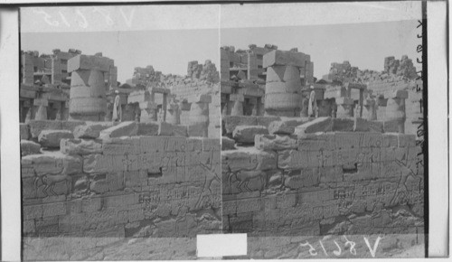 Sculptures at Karnak glorifying Sethos I. Egypt