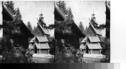 The Little Stave Church of Gol, Folk Museum, Bygdo, Olso, Norway. The little Church of Gol. A famous Stave Church of the 12th century. Restored at Bygdo, Oslo